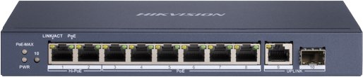HIKVISION DS-3E0510HP-E switch 8xPoE 10kan.