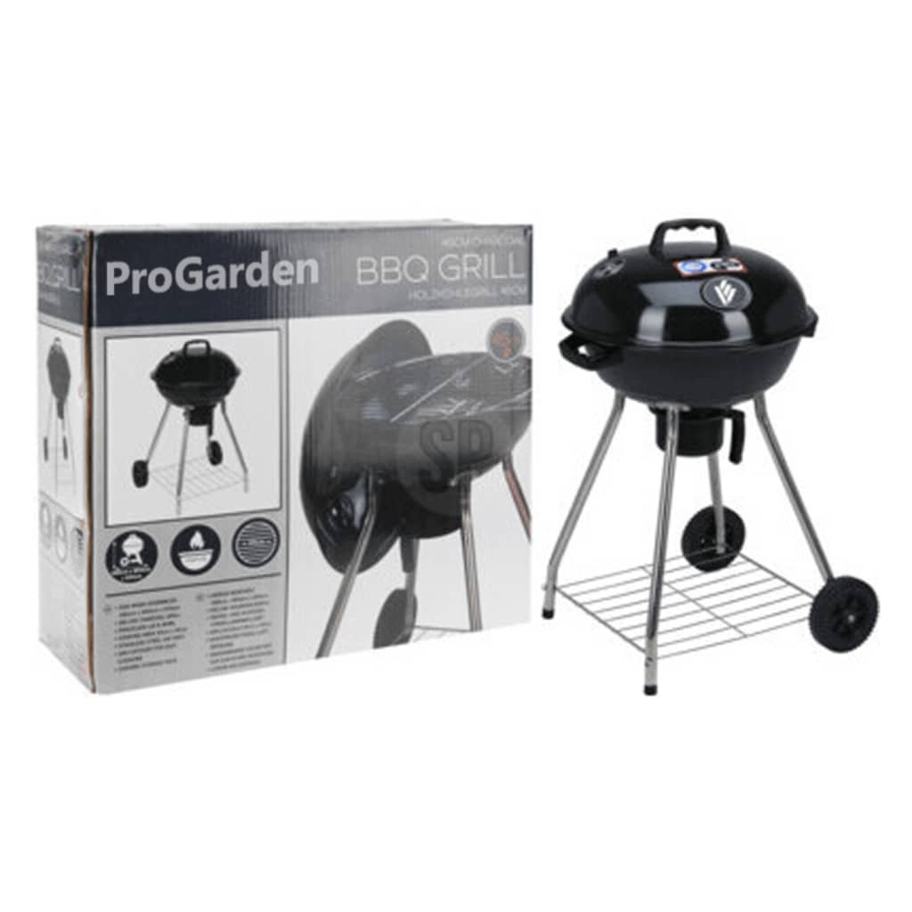 ProGarden Grill na kółkach, 47 cm, czarny
