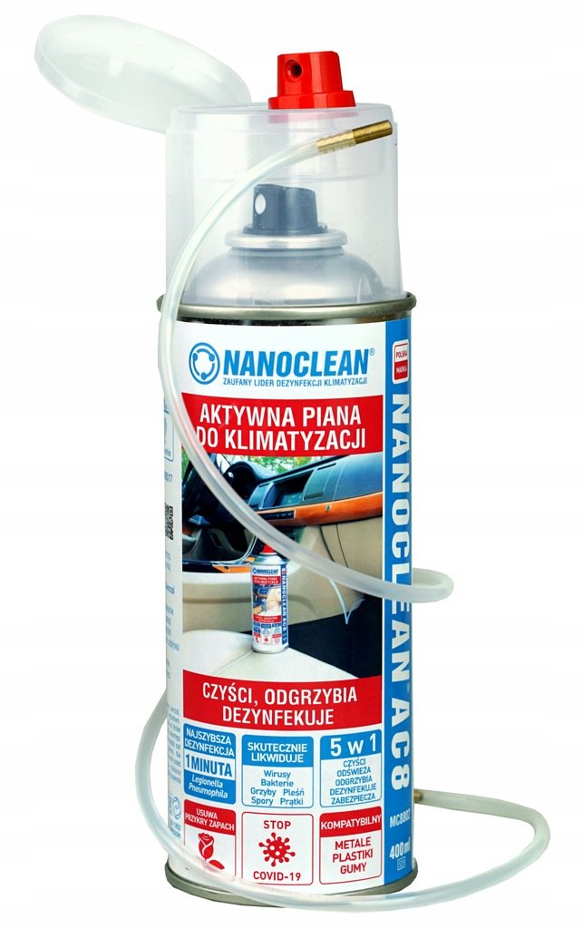 NANOCLEAN Płyn czyszczący do urządzeń klimatyzacyjnych NANOCLEAN AC8 400 ml MC-8802