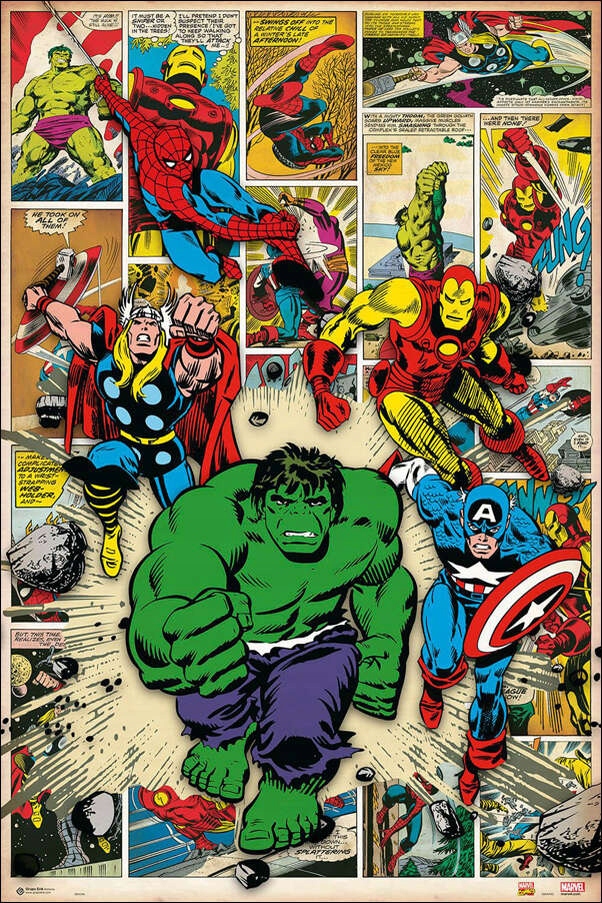 Pyramid Posters Marvel Kawaii - Bohaterowie - plakat PP33768