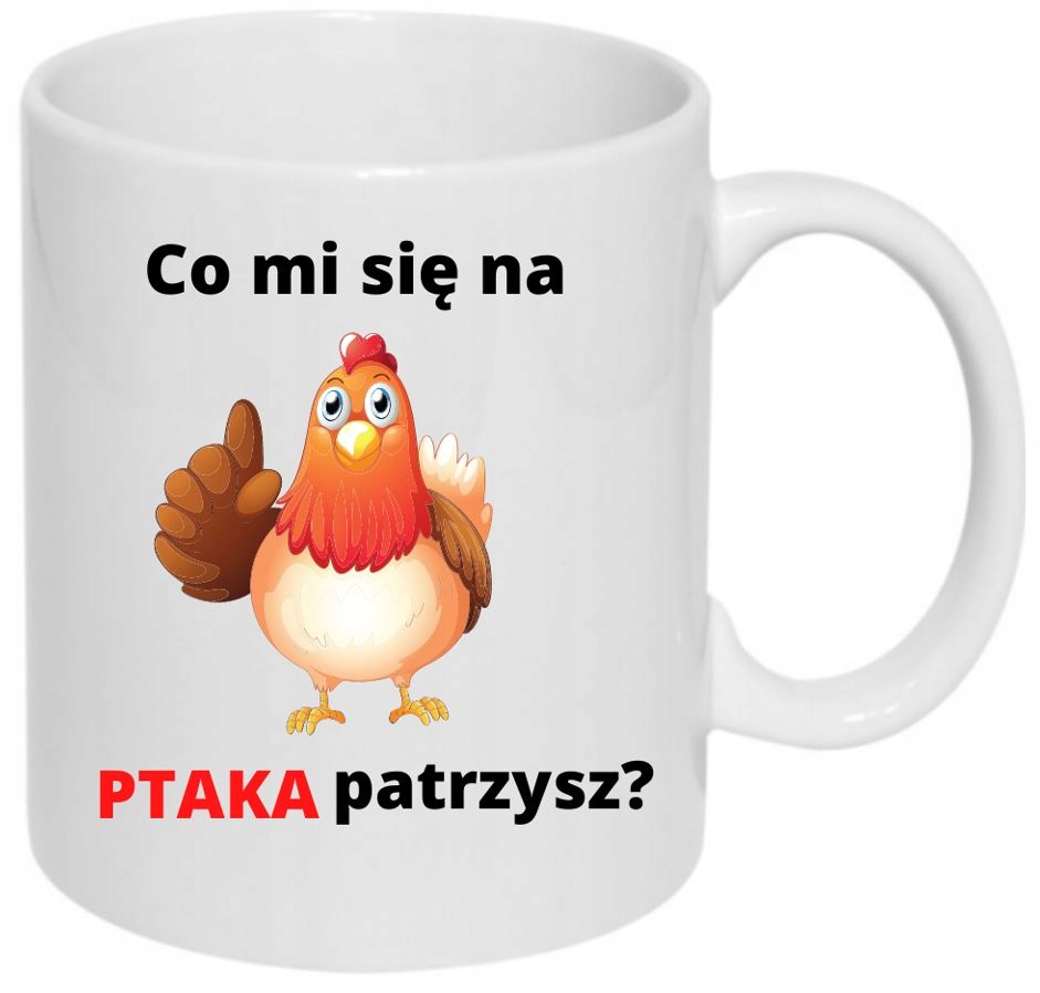 Kubek Humor Kawa Biuro Co MI Się Na Ptaka Patrzysz
