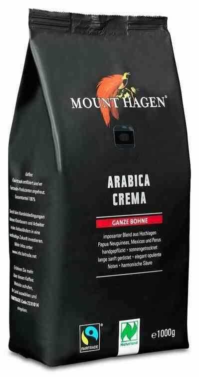 MOUNT HAGEN KAWA ZIARNISTA ARABICA 100 % CREMA FAIR TRADE BIO 1 kg