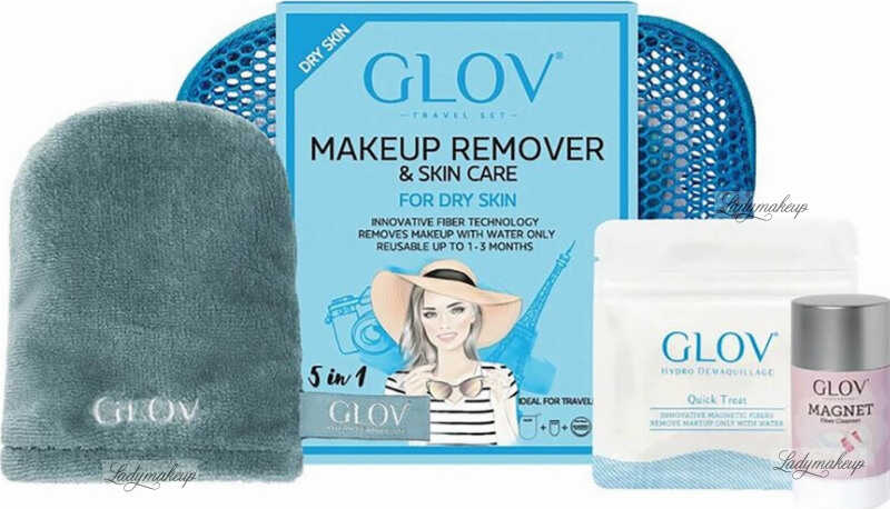 GLOV - TRAVEL SET - Makeup Remover & Skin Care for Dry Skin - Zestaw podróżny do demakijażu twarzy do cery suchej