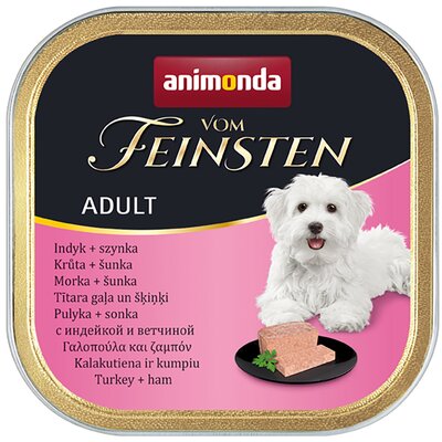 Animonda Vom Feinsten Adult Indyk z Szynką Karma Dla Psa 150 g