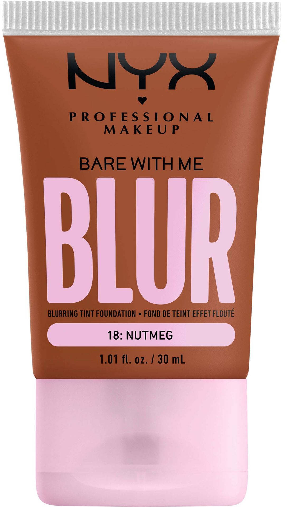 NYX PROFESSIONAL MAKEUP Bare With Me Blur Tint Foundation 18 Nutmeg - Podkład  18 Nutmeg