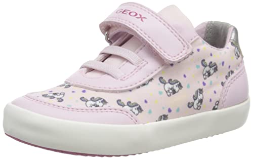Geox Dziewczęce sneakersy B Gisli Girl, White Pink, 21 EU