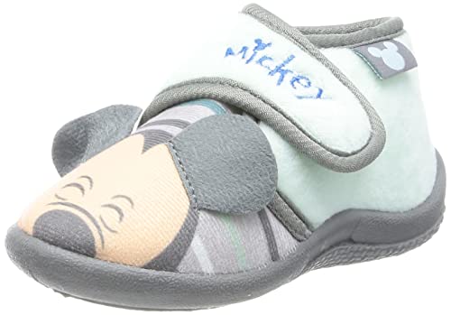 CERDÁ LIFE'S LITTLE MOMENTS, Domowe Sneakersy na rzepy zabawny kształt buta z myszką Miki z Wewnątrz 100% bawełny i antypoślizgowej podeszwy, zielona, 26 EU, zielony