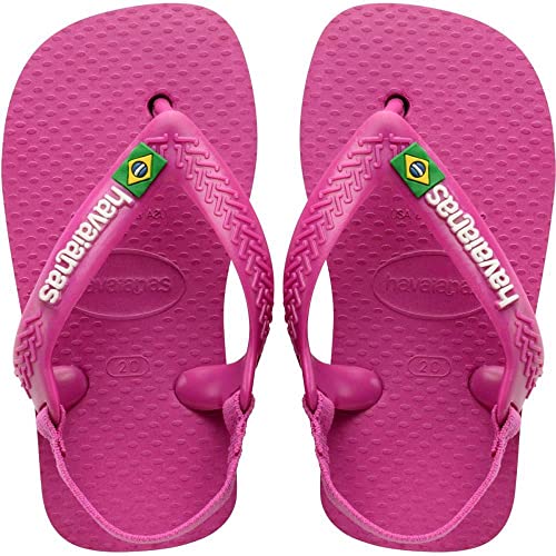 Havaianas Unisex Baby Brasil Logo Ii GumRose klapki japonki, guma różowa/guma różowa, 5 UK dziecko, Guma różana guma