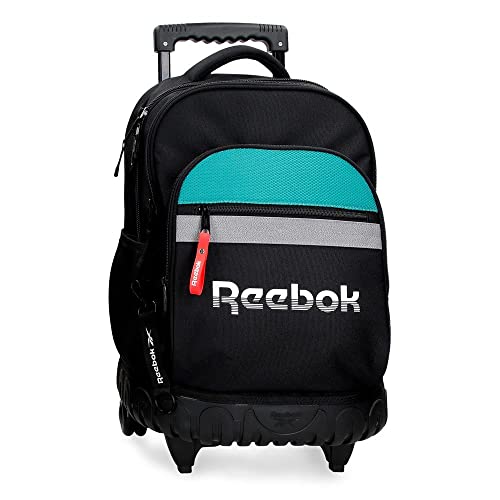 Reebok Andover Plecak, Kompaktowy, 2 koła, Czarny, 32x43x21 cm, Poliester, 28,9l, czarny, Mochila Compact 2 Ruedas, Kompaktowy plecak 2 koła