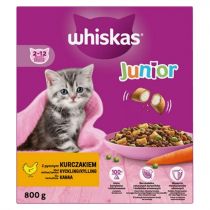 Whiskas Junior karma sucha dla kotów z pysznym kurczakiem 800 g