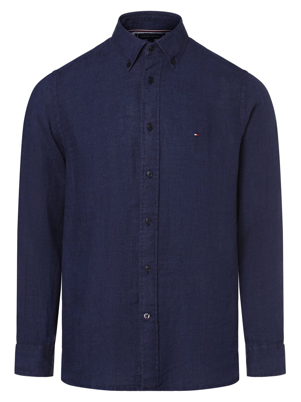 Tommy Hilfiger - Męska koszula lniana, niebieski