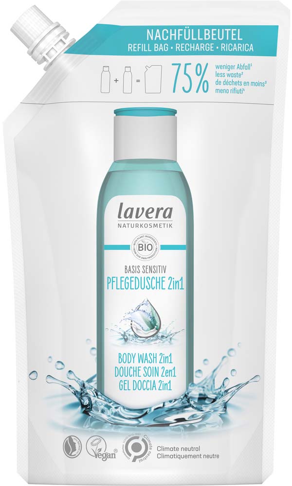 Lavera Basis Sensitiv  Body Wash 2In1 Refill 500 ml - wkład do żelu do ciała 500 ml