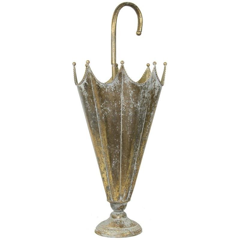 Pigmejka Stojak na parasole PIGMEJKA Derby, złoty, 75,5x30x30 cm