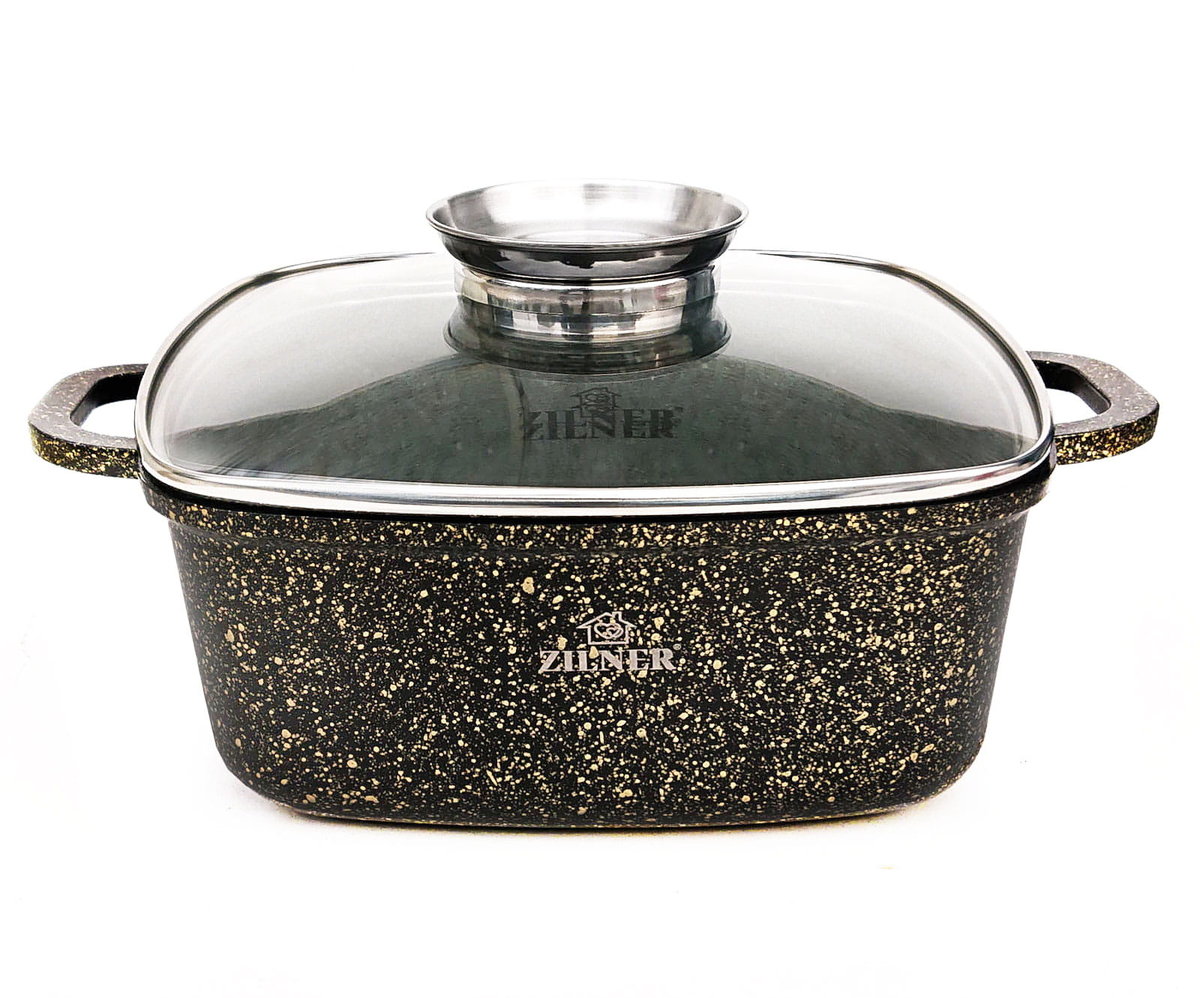 ZILNER ZILNER BRYTFANNA GARNEK MARMUROWO-CERAMICZNY 5.5L 26cm ZILNER GOLD ZL-7223