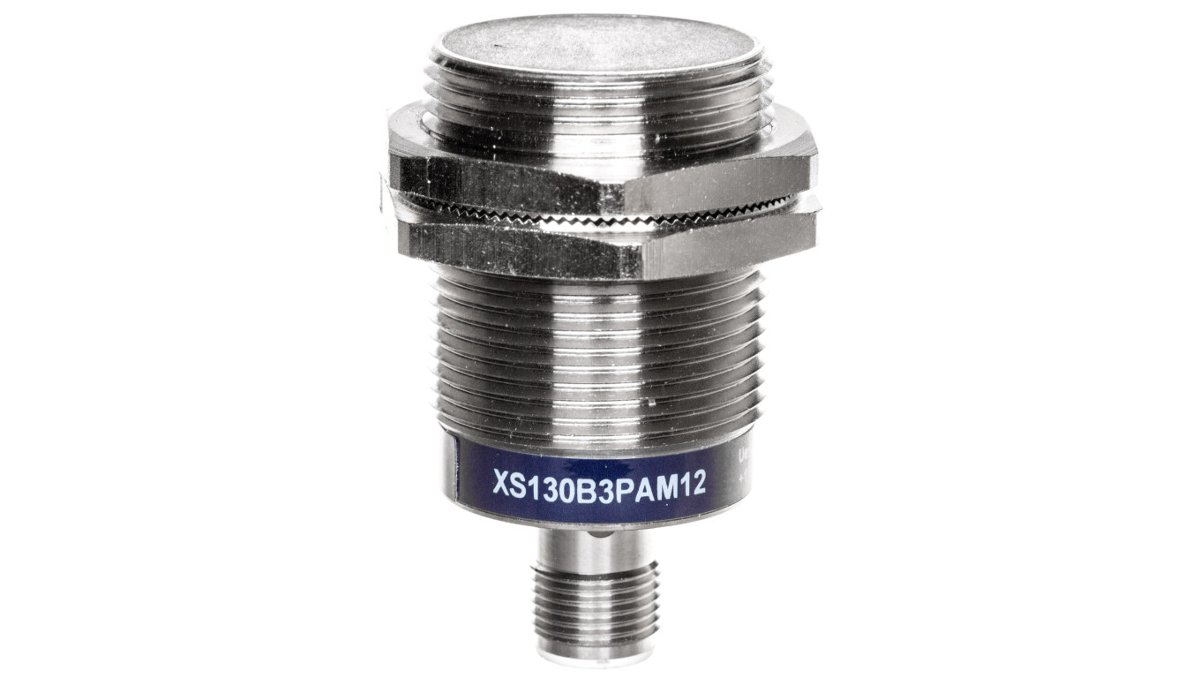 Schneider telemec anique czujniki xs130 b3pam12 XS1 indukcyjna czujnik, mosiądz, M30, długość 55 MM, 15 MM odstęp między włączająca, 12 VDC 24 VDC, podłączenie bezpośrednie M12 XS130B3PAM12