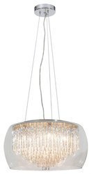 Rabalux Nowoczesna LAMPA wisząca OPRAWA kryształowa MONA 2917 IP20 halogenowa Chrom przezroczysty
