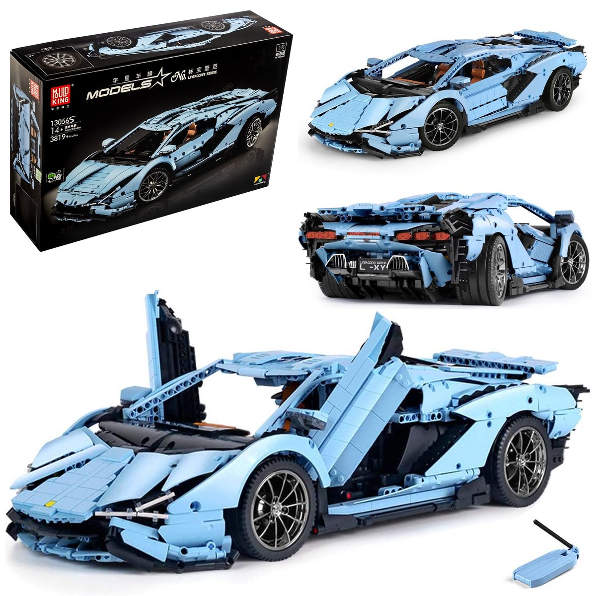 Mould King Lamborghini Sian Technic Klocki 3918 Elementów Mould King 13056S