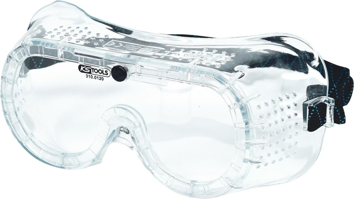 KS TOOLS Okulary ochronne z gumka -przezroczyste, EN 166