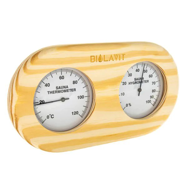 Sosnowy termometr z higrometrem do sauny Biolavit