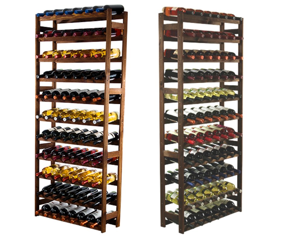 Drewniany regał na wino RW-1 77 butelek Brązowy / Wamar-Sosenka