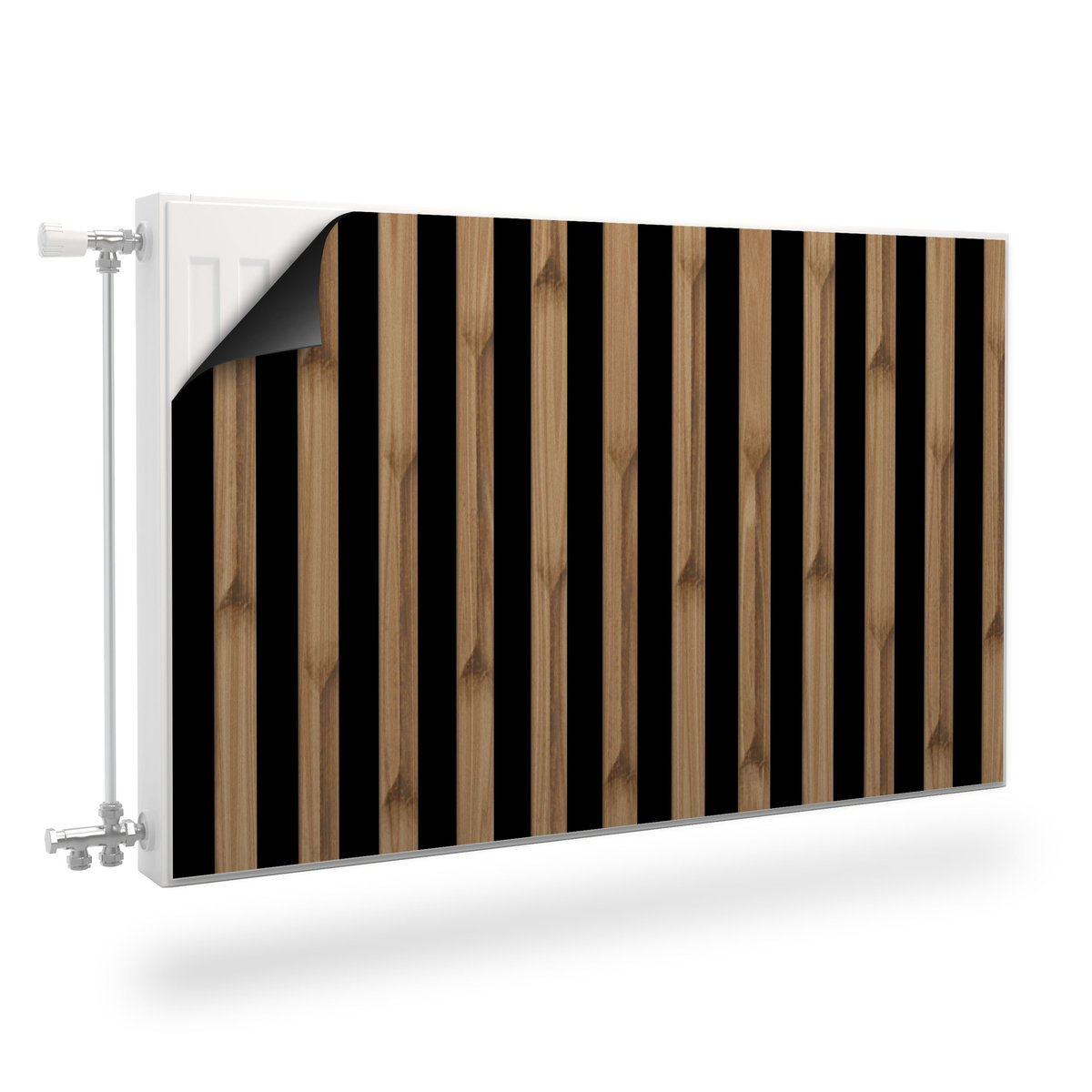 Osłona Magnetyczna Na Kaloryfer LAMELE Efekt 3D Imitacja Drewna 120cm x 60cm