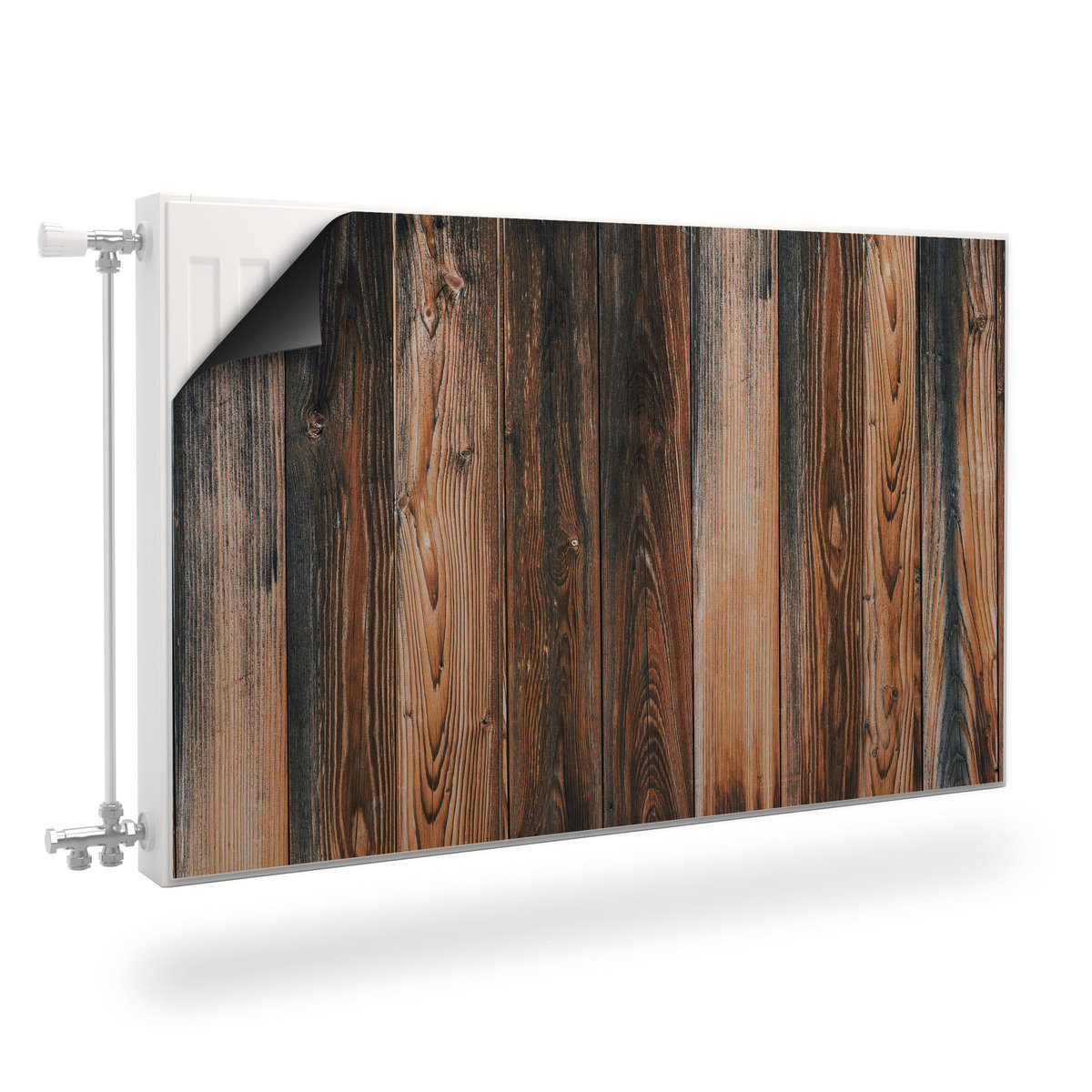 Osłona MAGNETYCZNA Grzejnika Pionowe Rustykalne Deski 80cm x60cm