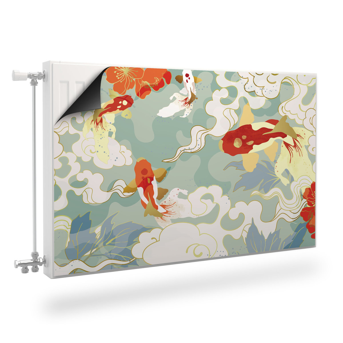 Osłona MAGNETYCZNA Na Grzejnik Karpie Koi Japoński Styl 90cm x 60cm