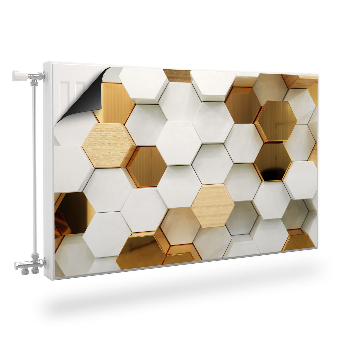 Osłona MAGNETYCZNA Na Grzejnik Heksagony Abstrakcja 90cm x 60cm