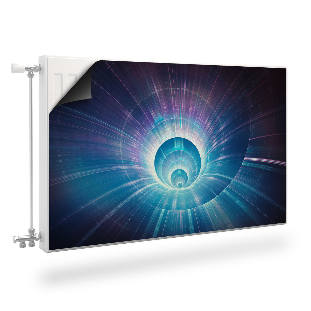 Osłona MAGNETYCZNA Grzejnika Tunel Efekt 3D Abstrakcja 120cm x 60cm