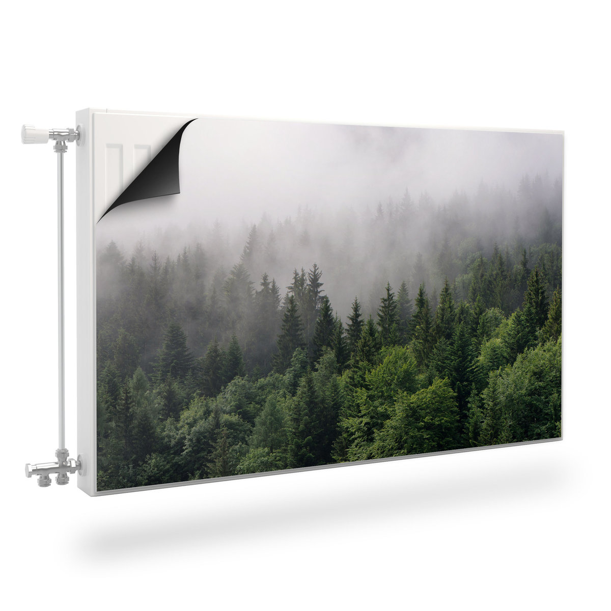 MAGNETYCZNA Osłona GRZEJNIKA Pejzaż LAS WE MGLE Natura 90cm x 60cm