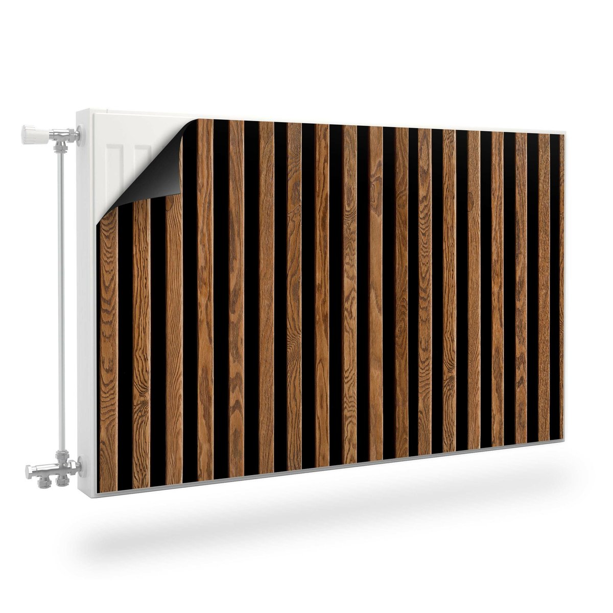 Osłona MAGNETYCZNA Na Kaloryfer LAMELE Imitacja Drewna 3D 100cm x 60cm
