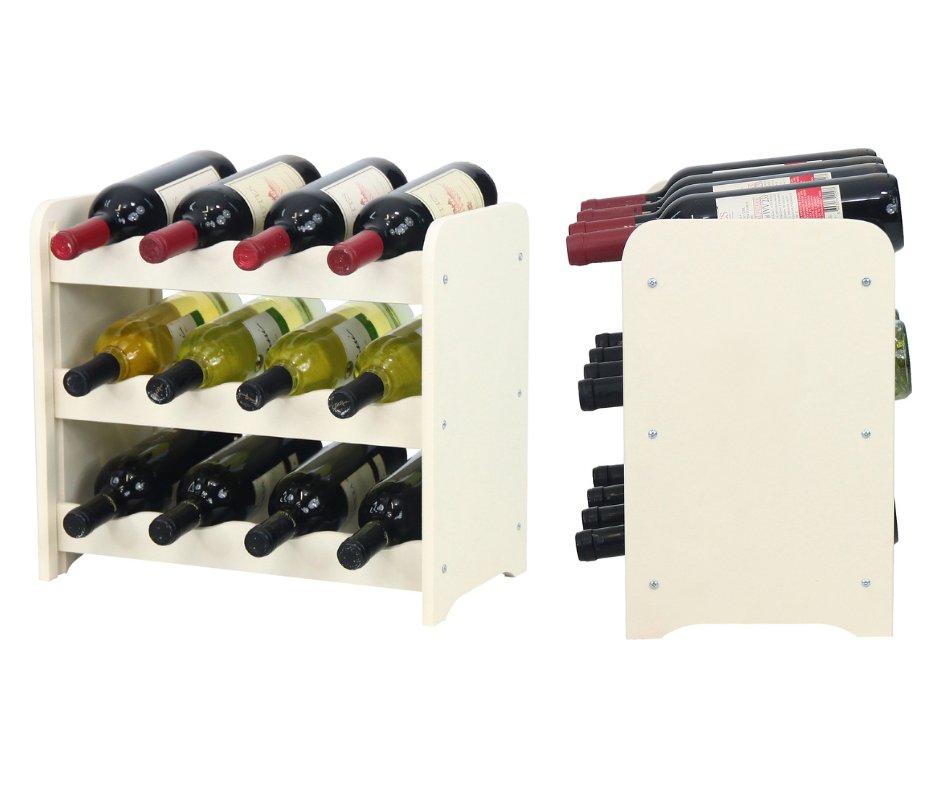 Regał na wino RW-16 12 butelek - Ecru / Wamar-Sosenka