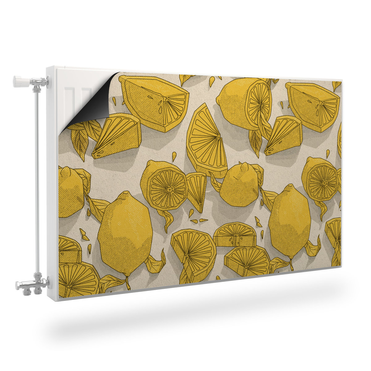 Osłona MAGNETYCZNA Na Grzejnik Wzór Cytryn Owoce Cytrusy 110cm x 60cm