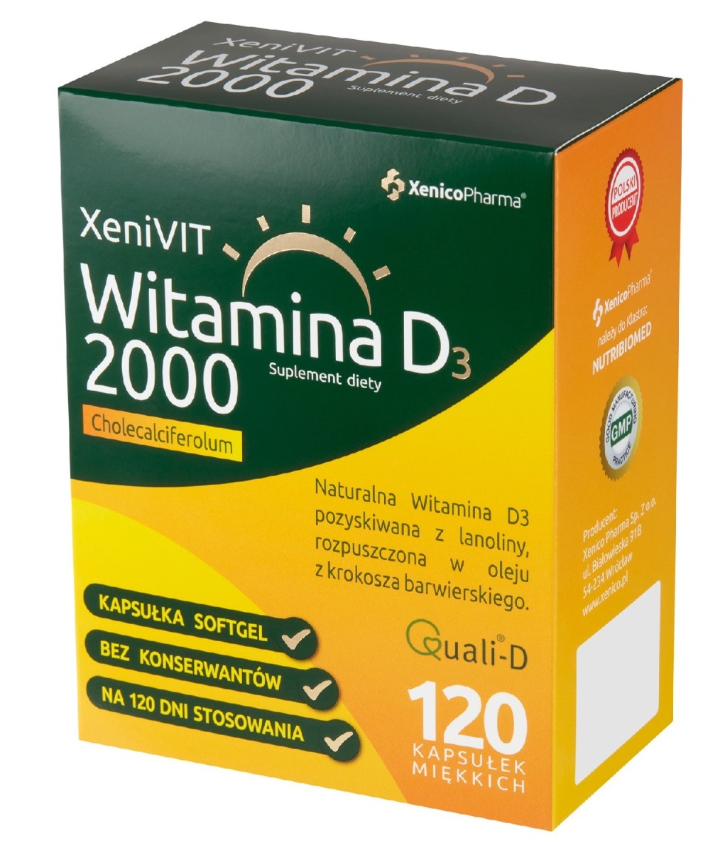 XENICO Xenivit Witamina D 2000 120 Kaps.