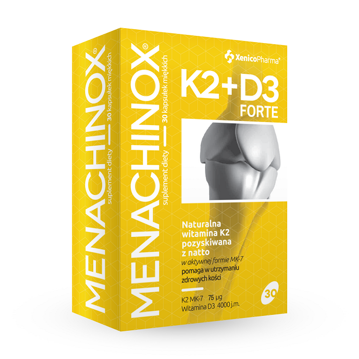 Xenico Menachinox K2+D3 Forte 30C 4000IU Wapń D3K2