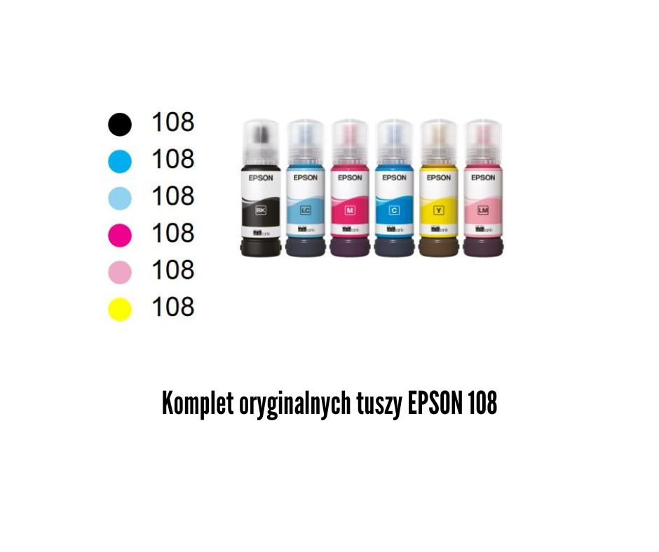 Tusze EPSON 108 EcoTank KOMPLET