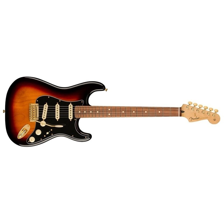 Fender Deluxe Edition Player Stratocaster Pao Ferro 3-Tone Sunburst Gold Hardware SRV