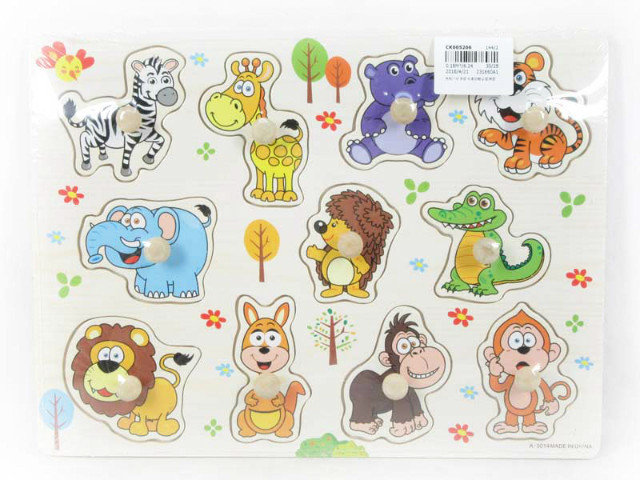 Big Toys, Puzzle drewniane Układanka zwierzęta BPUZ3160 BIGTOYS