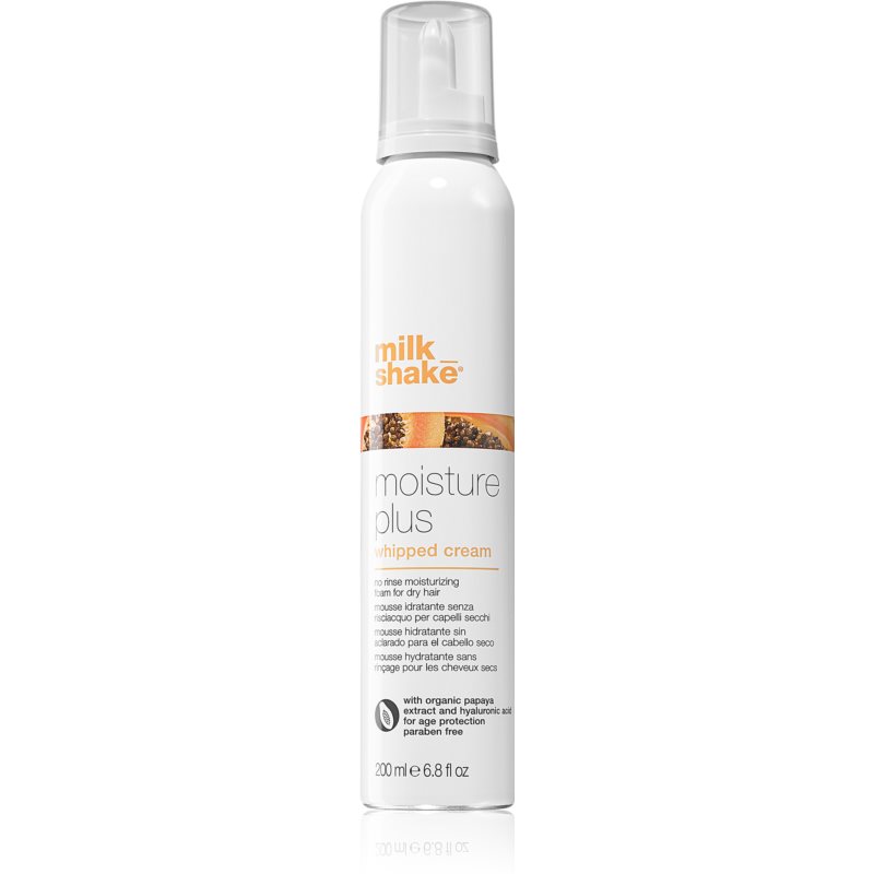 Milkshake MILK SHAKE WHIPPED CREAM MOISTURE PLUS MOUSSE IDRATANTE BEZ RESCIACQUO DO HAAR SECCHI 200 ml