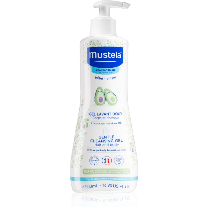 Mustela, Gentle Cleansing Gel, Żel do mycia ciała i włosów, 500 ml