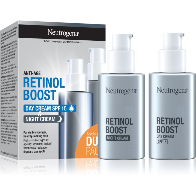Neutrogena Retinol Boost Duo Pack zestaw Krem do twarzy na dzień 50 ml + krem do twarzy na noc 50 ml dla kobiet