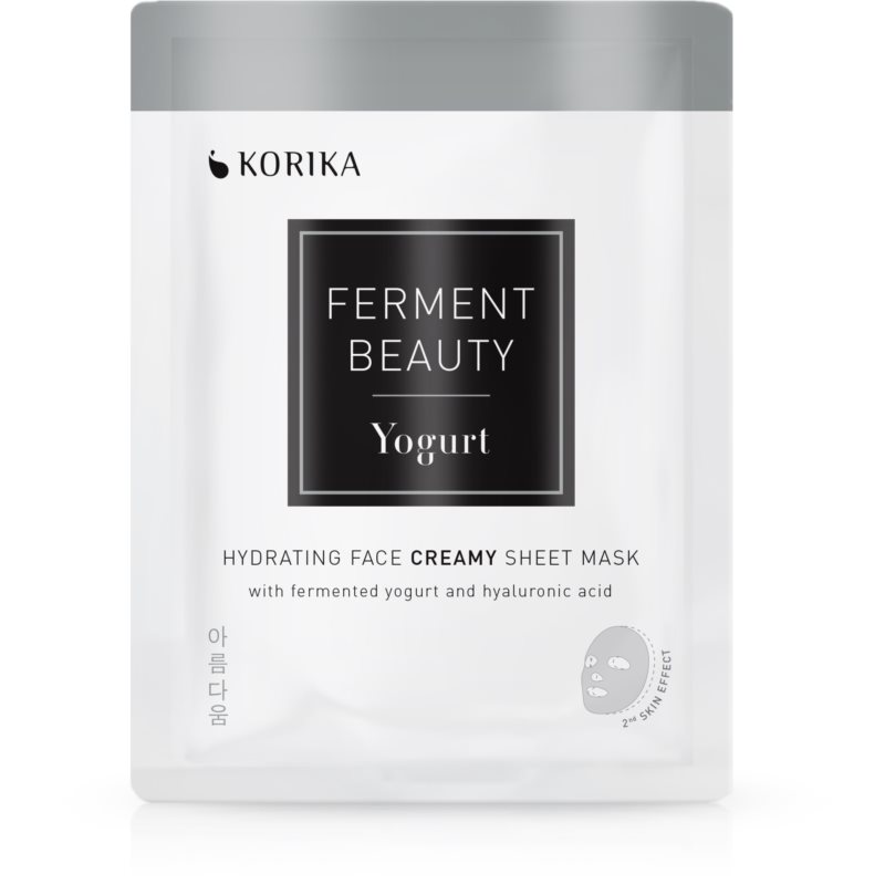 KORIKA FermentBeauty Hydrating Face Sheet Mask with Fermented Yogurt and Hyaluronic Acid maska nawilżająca w płacie ze sfermentowanym jogurtem i kwasem hialuronowym 20 g