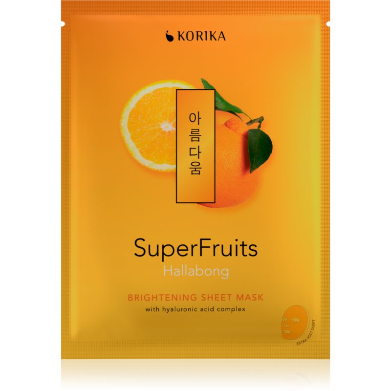 KORIKA SuperFruits Hallabong - Brightening Sheet Mask maska rozświetlająca w płacie Hallabong 25 g