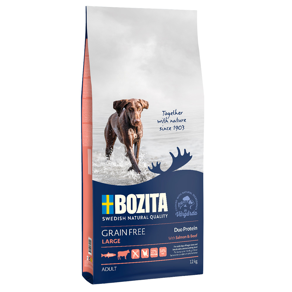Bozita Grain Free dla dużych psów, łosoś i wołowina  - 12 kg