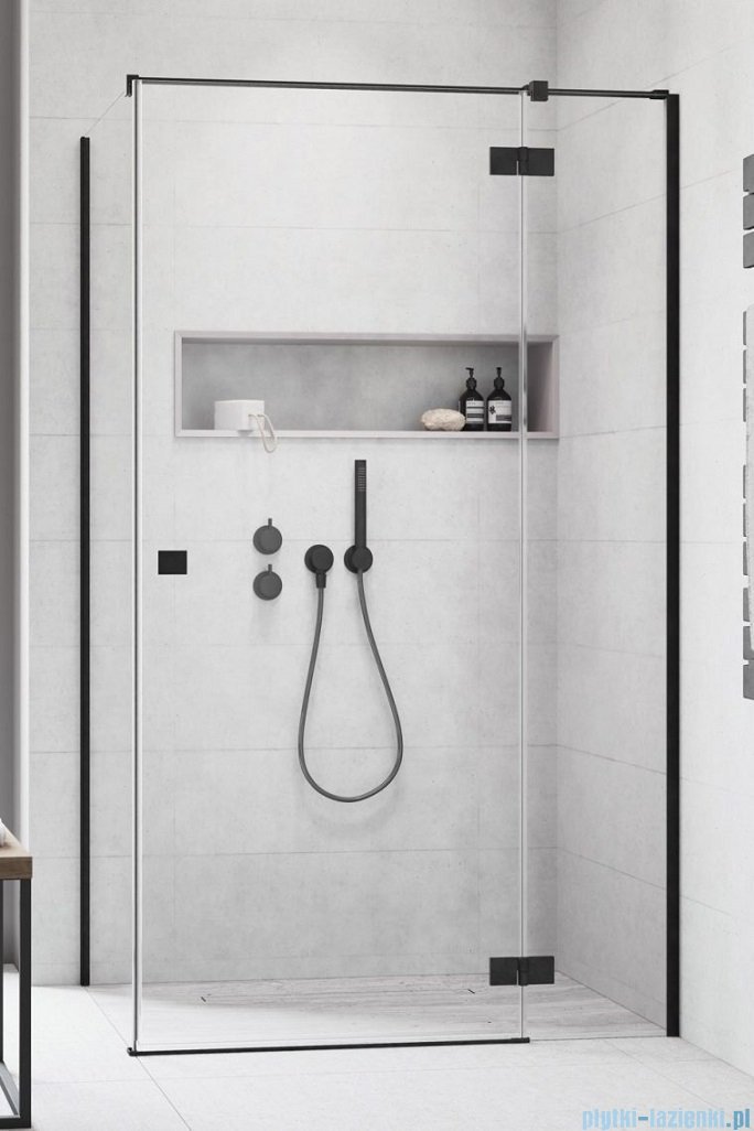 Radaway Essenza Black Kdj kabina 100x90cm prawa szkło przejrzyste 1385040-54-01R/1384050-01-01