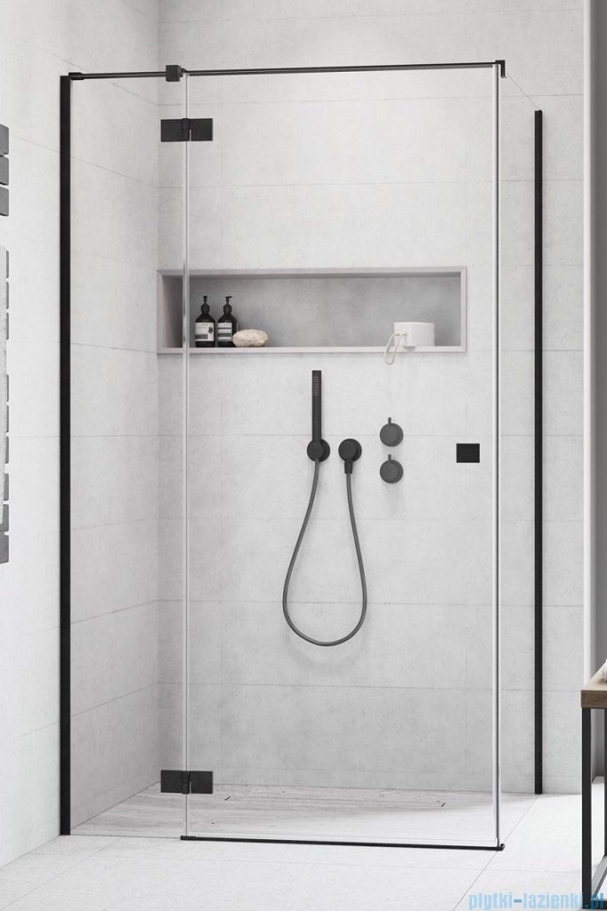 Radaway Essenza Black Kdj kabina 120x120cm lewa szkło przejrzyste 1385042-54-01L/1384054-01-01