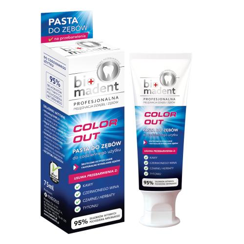 BIO MADENT Color Out Naturalna pasta do zębów do codziennego użytku, 75ml - >>> WYSYŁKA w 24h 