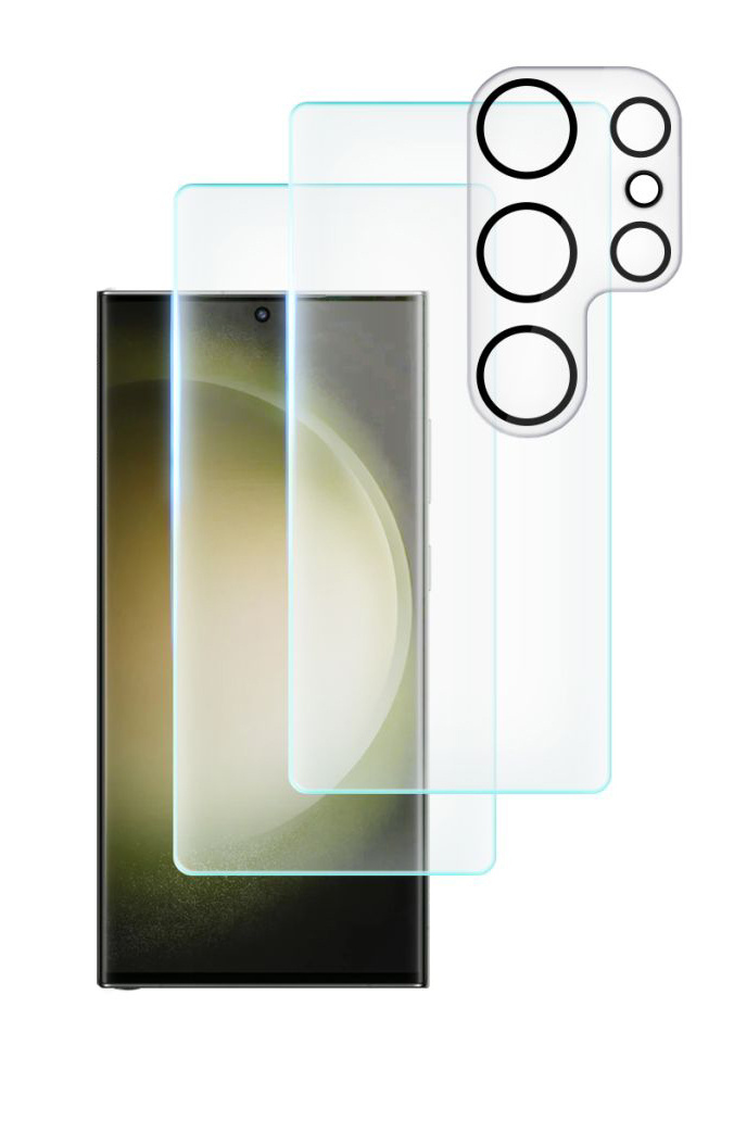 Фото - Інше для мобільних Samsung 2x Szkło Hartowane UV + Szkło na Aparat do  Galaxy S23 Ultra Clear 