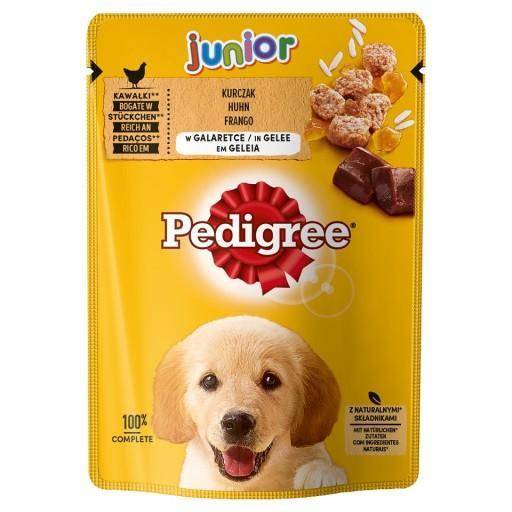 Pedigree Junior Saszetki Dla Szczeniąt Z Kurczakiem I Ryżem W Galaretce 24 X 100 G