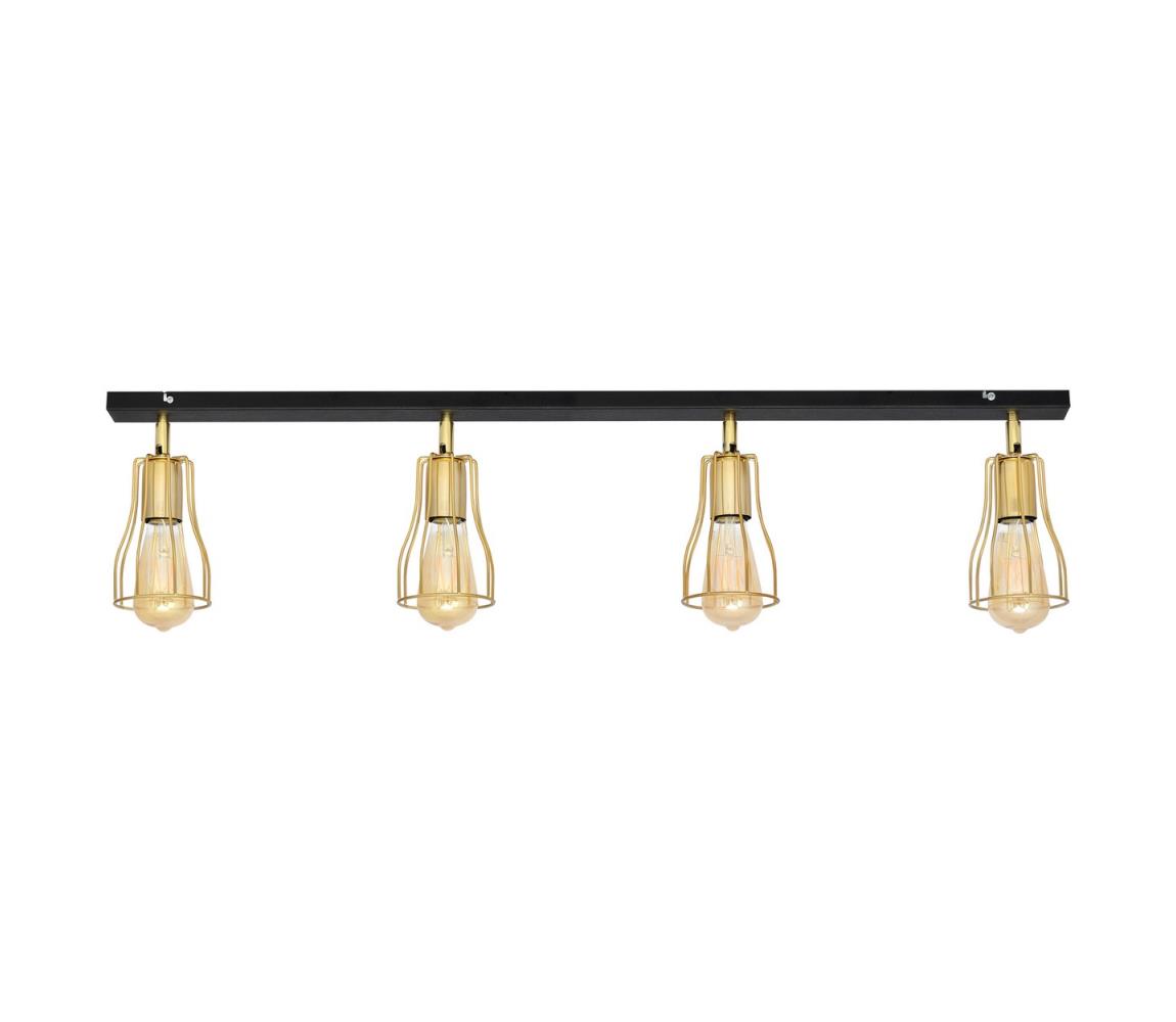 Oświetlenie punktowe TUBE 4xE27/60W/230V złoty/czarny